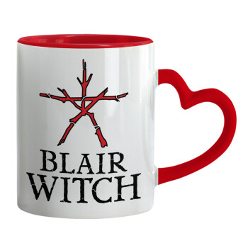 The Blair Witch Project , Mug heart red handle, ceramic, 330ml