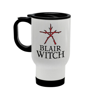 The Blair Witch Project , Stainless steel travel mug with lid, double wall white 450ml