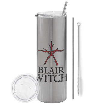 The Blair Witch Project , Tumbler stainless steel Silver 600ml, with metal straw & cleaning brush