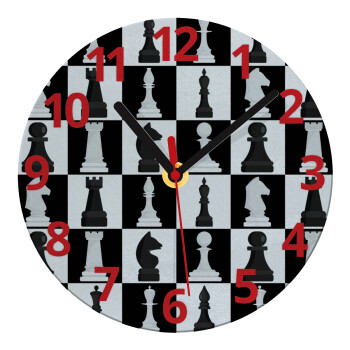 Chess set, Ρολόι τοίχου γυάλινο (20cm)