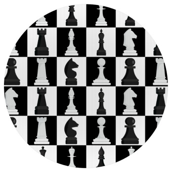 Chess set, Mousepad Round 20cm