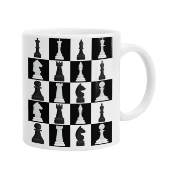 Chess set, Ceramic coffee mug, 330ml (1pcs)