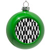 Green Christmas tree ornament bauble 8cm