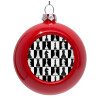 Red Christmas tree ornament bauble 8cm