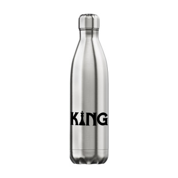 King chess, Inox (Stainless steel) hot metal mug, double wall, 750ml
