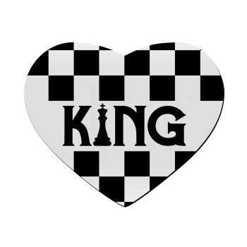 King chess, Mousepad heart 23x20cm