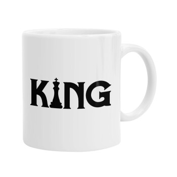 King chess, Ceramic coffee mug, 330ml (1pcs)