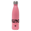 Metal mug thermos Pink Mat (Stainless steel), double wall, 500ml