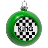 Green Christmas tree ornament bauble 8cm