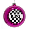 Purple Christmas tree ornament bauble 8cm