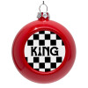 Red Christmas tree ornament bauble 8cm