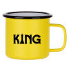 Metallic enamel MATT Yellow cup 360ml