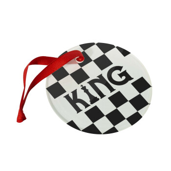 King chess, Christmas ornament glass 9cm