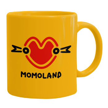 Momoland, Ceramic coffee mug yellow, 330ml