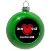 Green Christmas tree ornament bauble 8cm