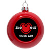 Red Christmas tree ornament bauble 8cm