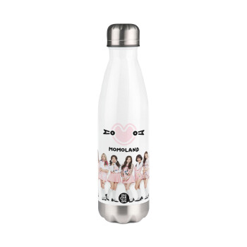 Momoland pink, Metal mug thermos White (Stainless steel), double wall, 500ml