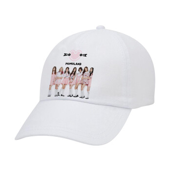 Momoland pink, Καπέλο Ενηλίκων Baseball Λευκό 5-φύλλο (POLYESTER, ΕΝΗΛΙΚΩΝ, UNISEX, ONE SIZE)