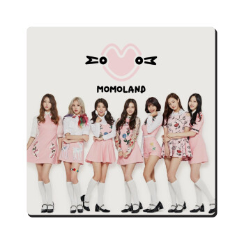 Momoland pink, Τετράγωνο μαγνητάκι ξύλινο 6x6cm