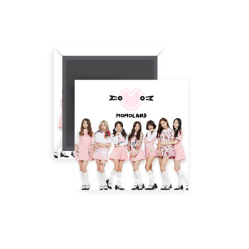 Momoland pink, Μαγνητάκι ψυγείου τετράγωνο διάστασης 5x5cm