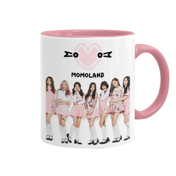 Momoland pink, Κούπα χρωματιστή ροζ, κεραμική, 330ml