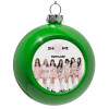 Green Christmas tree ornament bauble 8cm