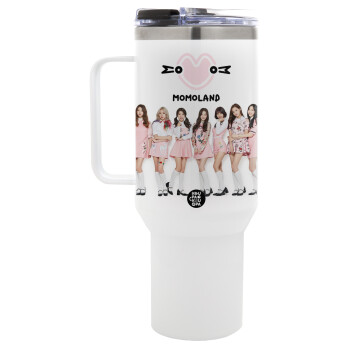 Momoland pink, Mega Stainless steel Tumbler with lid, double wall 1,2L