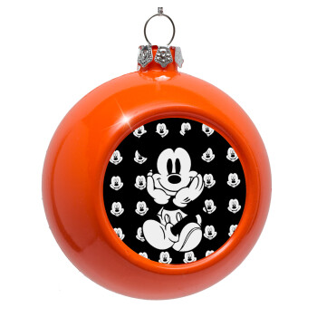 Mickey, Orange Christmas tree ornament bauble 8cm