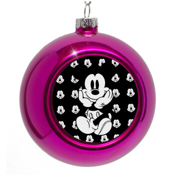 Mickey, Purple Christmas tree ornament bauble 8cm