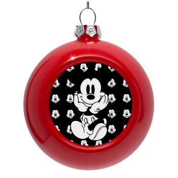 Mickey, Red Christmas tree ornament bauble 8cm