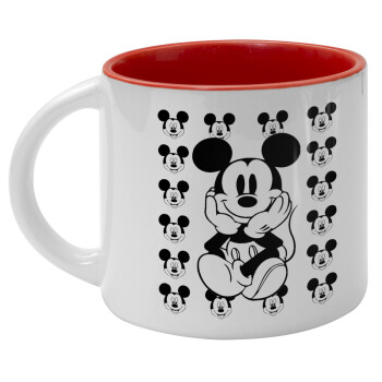 Mickey, Κούπα κεραμική 400ml Λευκή/Κόκκινη