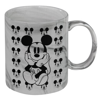 Mickey, Mug ceramic marble style, 330ml