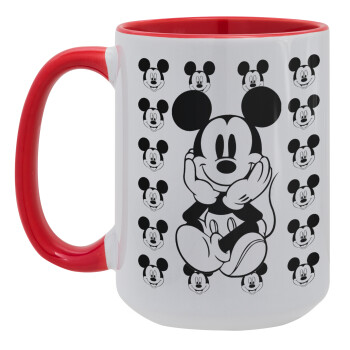 Mickey, Κούπα Mega 15oz, κεραμική Κόκκινη, 450ml