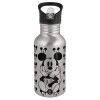 Metallic Silver with straw (500ml)