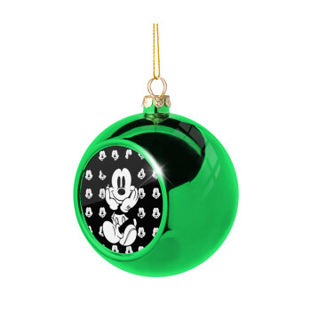 Mickey, Green Christmas tree ornament ball 8cm