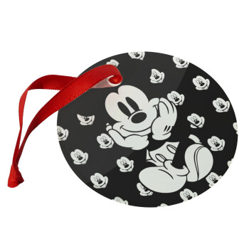 Mickey, Χριστουγεννιάτικο στολίδι γυάλινο 9cm