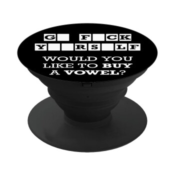 Wheel of fortune, go f..k yourself, Phone Holders Stand  Black Hand-held Mobile Phone Holder