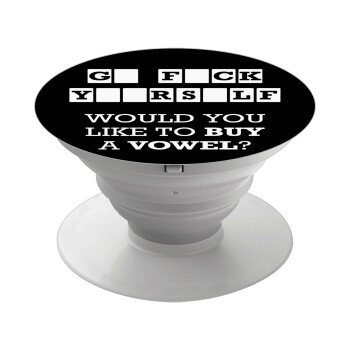 Wheel of fortune, go f..k yourself, Phone Holders Stand  White Hand-held Mobile Phone Holder