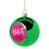 Green Christmas tree ornament ball 8cm