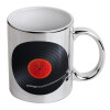 Mug ceramic, silver mirror, 330ml