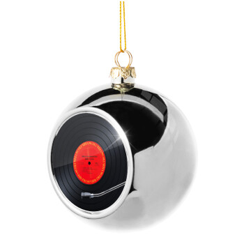 Columbia records bruce springsteen, Silver 8cm Christmas tree ball ornament