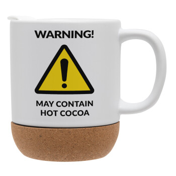 WARNING MAY CONTAIN HOT COCOA MUG PADDINGTON, Ceramic coffee mug Cork (MAT), 330ml (1pcs)