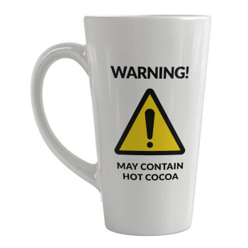 WARNING MAY CONTAIN HOT COCOA MUG PADDINGTON, Κούπα κωνική Latte Μεγάλη, κεραμική, 450ml
