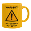 Ceramic coffee mug yellow, 330ml (1pcs)