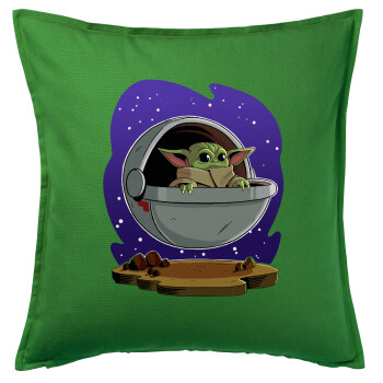 Baby Yoda mandalorian, Sofa cushion Green 50x50cm includes filling