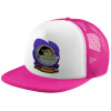 Child's Soft Trucker Hat with Pink/White Mesh (POLYESTER, CHILD, ONE SIZE)