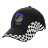 Adult Ultimate BLACK RACING Cap, (100% COTTON DRILL, ADULT, UNISEX, ONE SIZE)