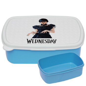 Wednesday Adams, dance with hands, ΜΠΛΕ παιδικό δοχείο φαγητού (lunchbox) πλαστικό (BPA-FREE) Lunch Βox M18 x Π13 x Υ6cm