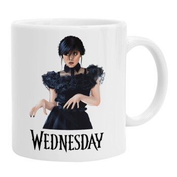 Wednesday Adams, dance with hands, Ceramic coffee mug, 330ml (1pcs)