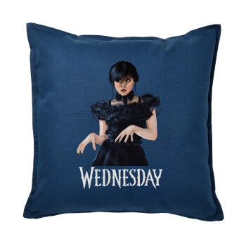 Wednesday Adams, dance with hands, Sofa cushion Blue 50x50cm includes filling